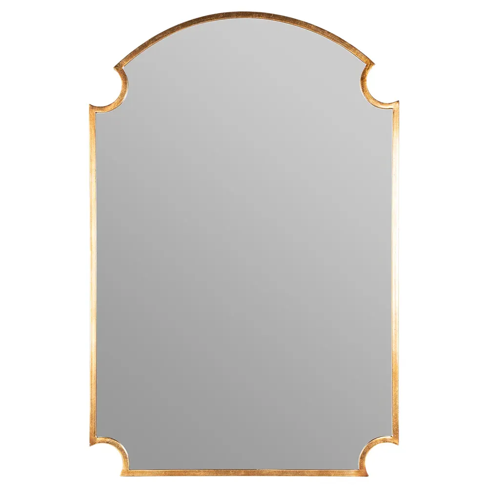 Teagan Arched Wall Mirror - Gold Leaf, Metal