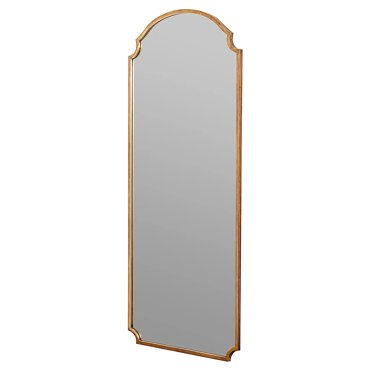 Teagan Full Length Arch Floor Mirror - Gold, Metal