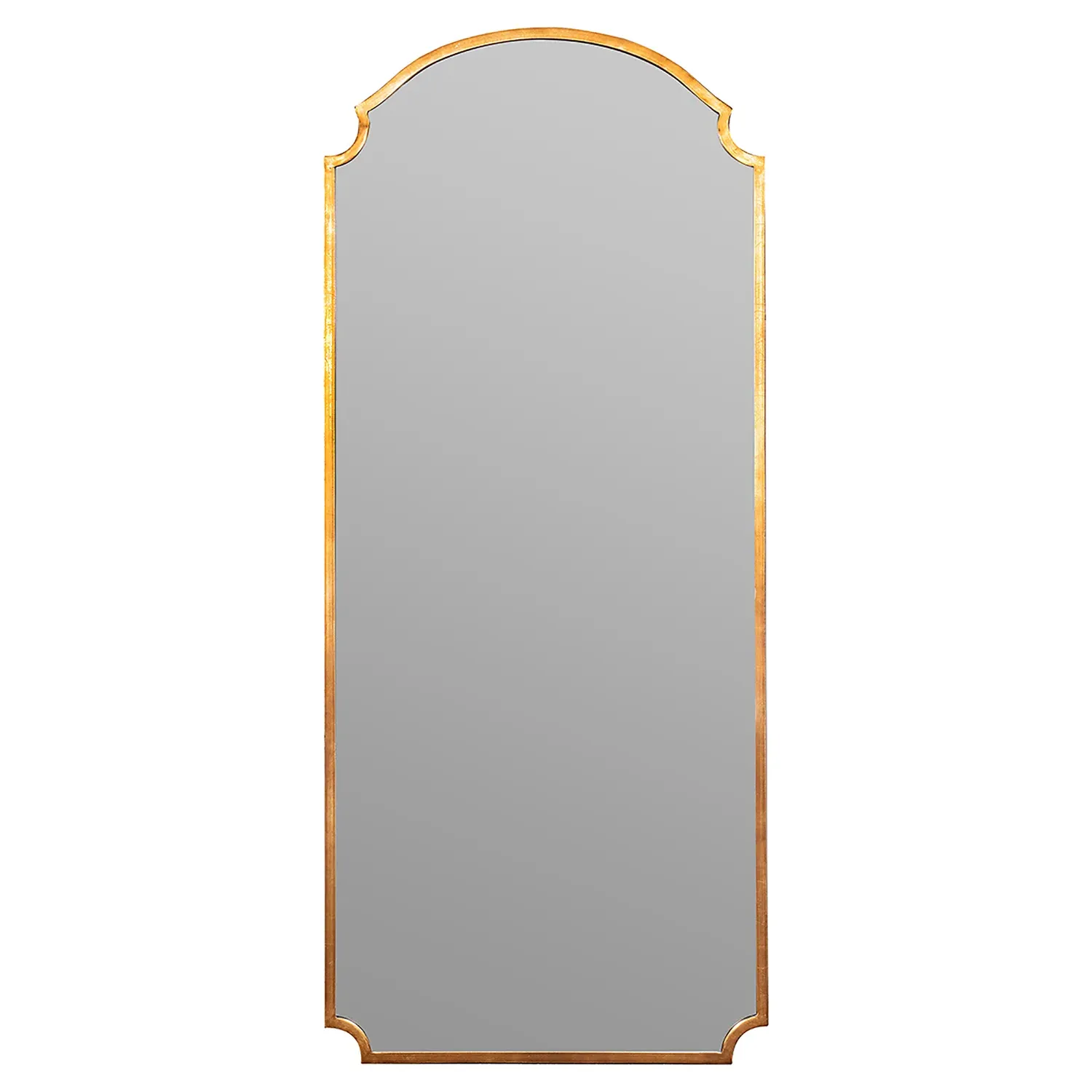 Teagan Full Length Arch Floor Mirror - Gold, Metal