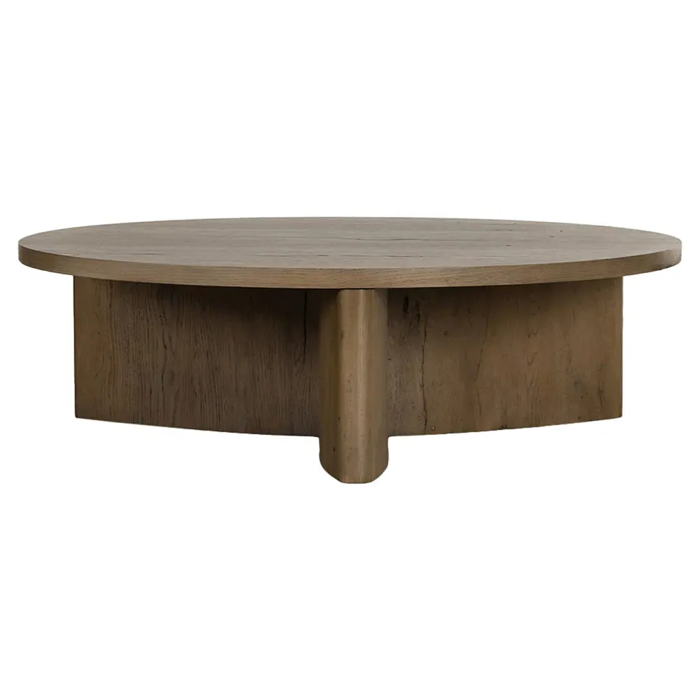 Teddie Round Coffee Table - Grey, Oak image