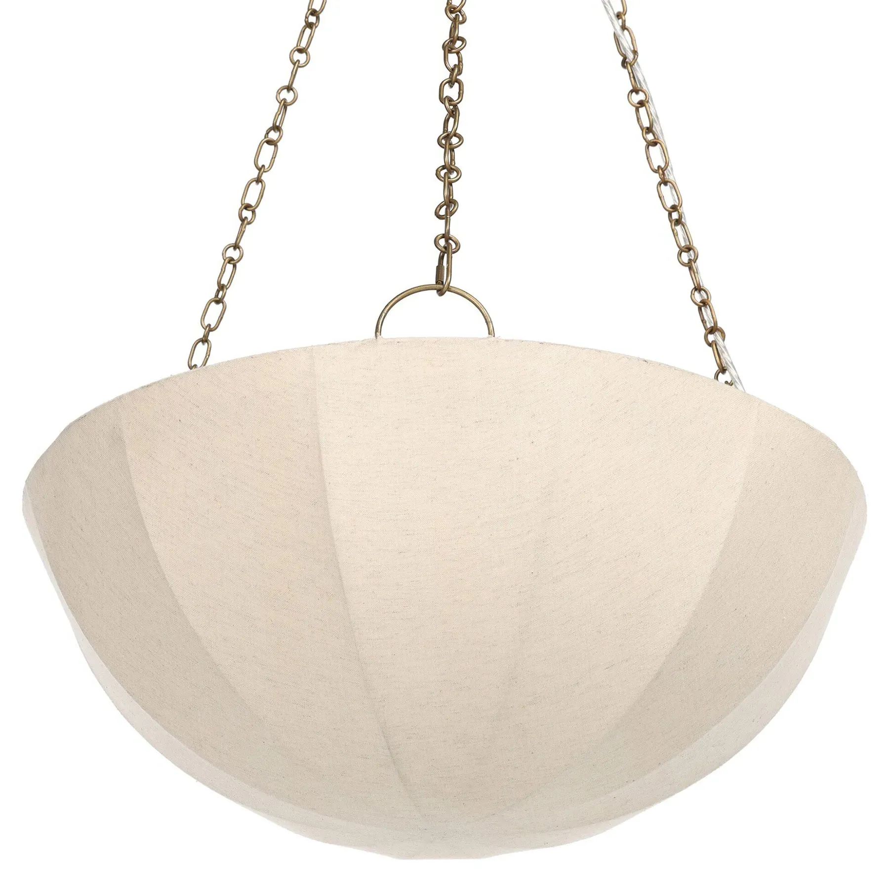 Tegan Iron Pendant Light - Tan, Linen