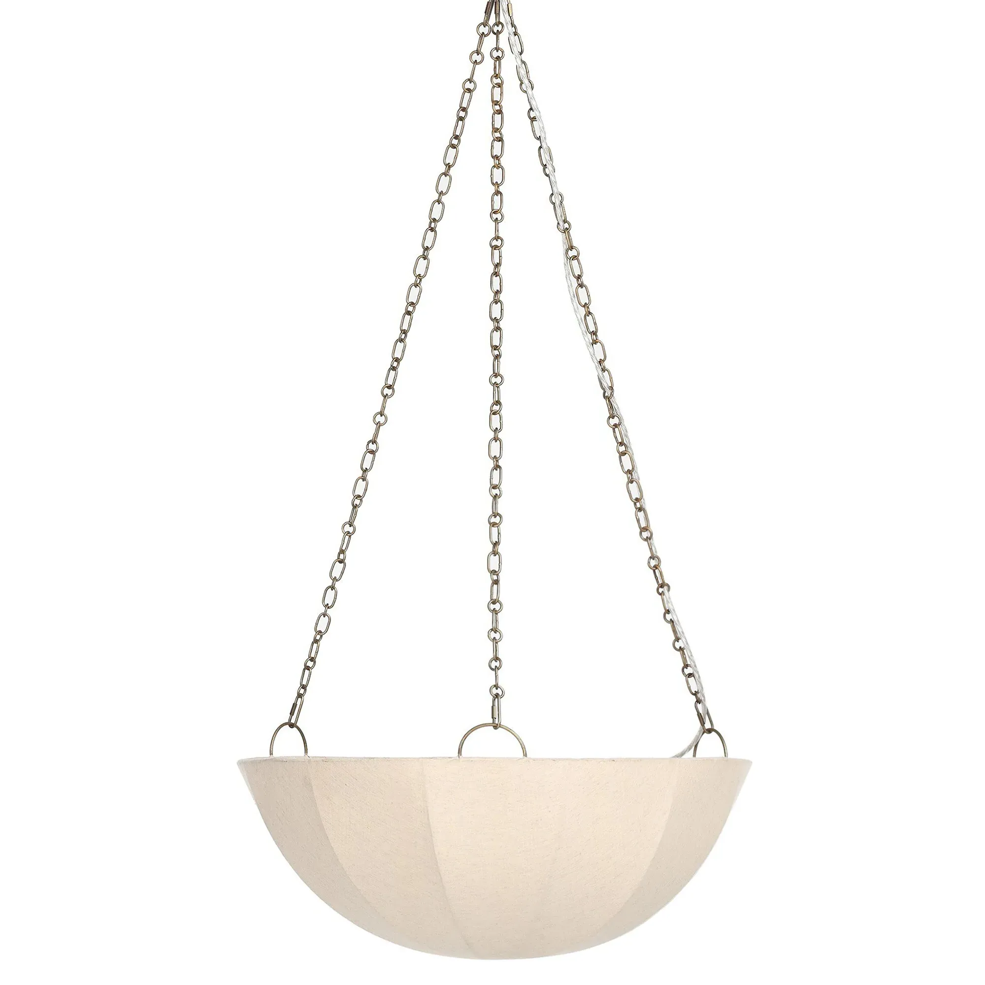 Tegan Iron Pendant Light - Tan, Linen