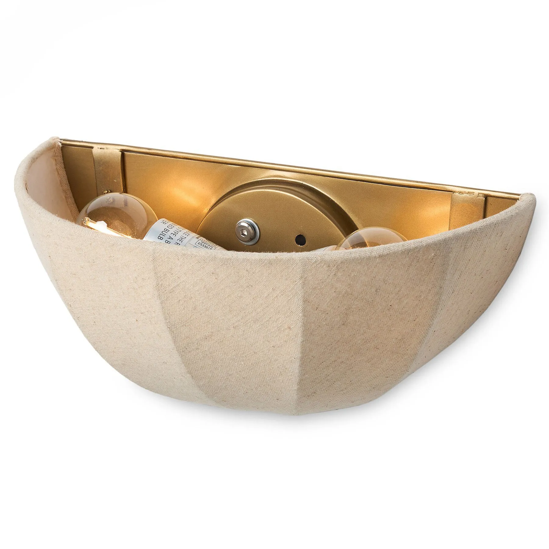 Tegan Iron Sconce Light - Tan, Linen