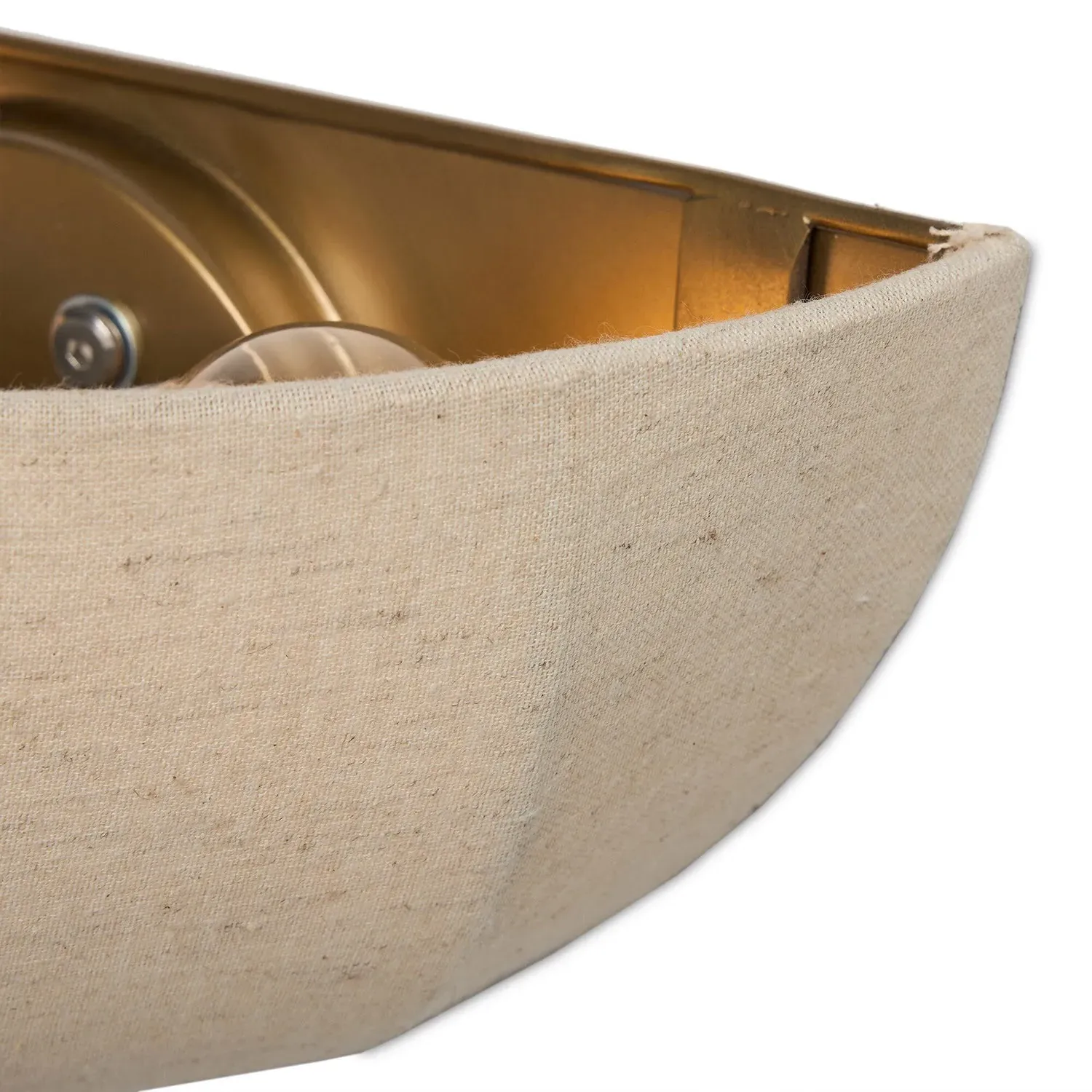 Tegan Iron Sconce Light - Tan, Linen