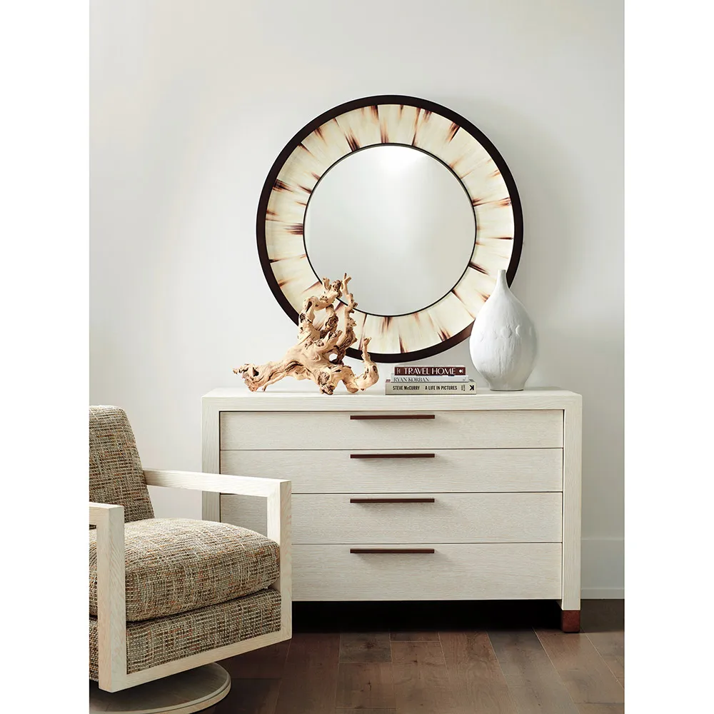 Tehama Single Dresser - Winter White, Oak