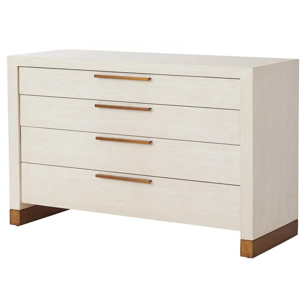 Tehama Single Dresser - Winter White, Oak image