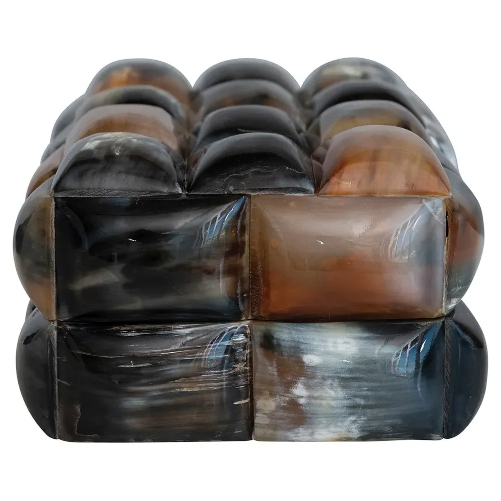 Tellulah Decorative Box - Black, Buffalo Horn