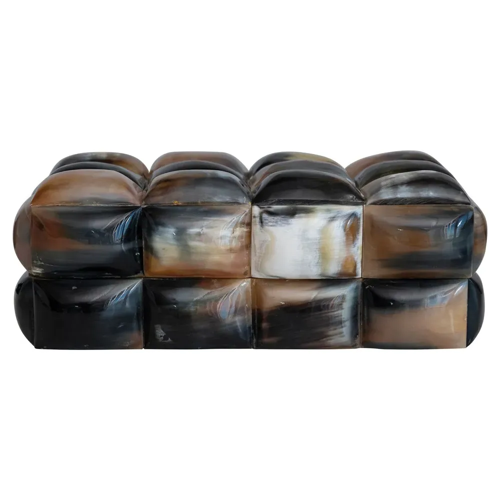 Tellulah Decorative Box - Black, Buffalo Horn image