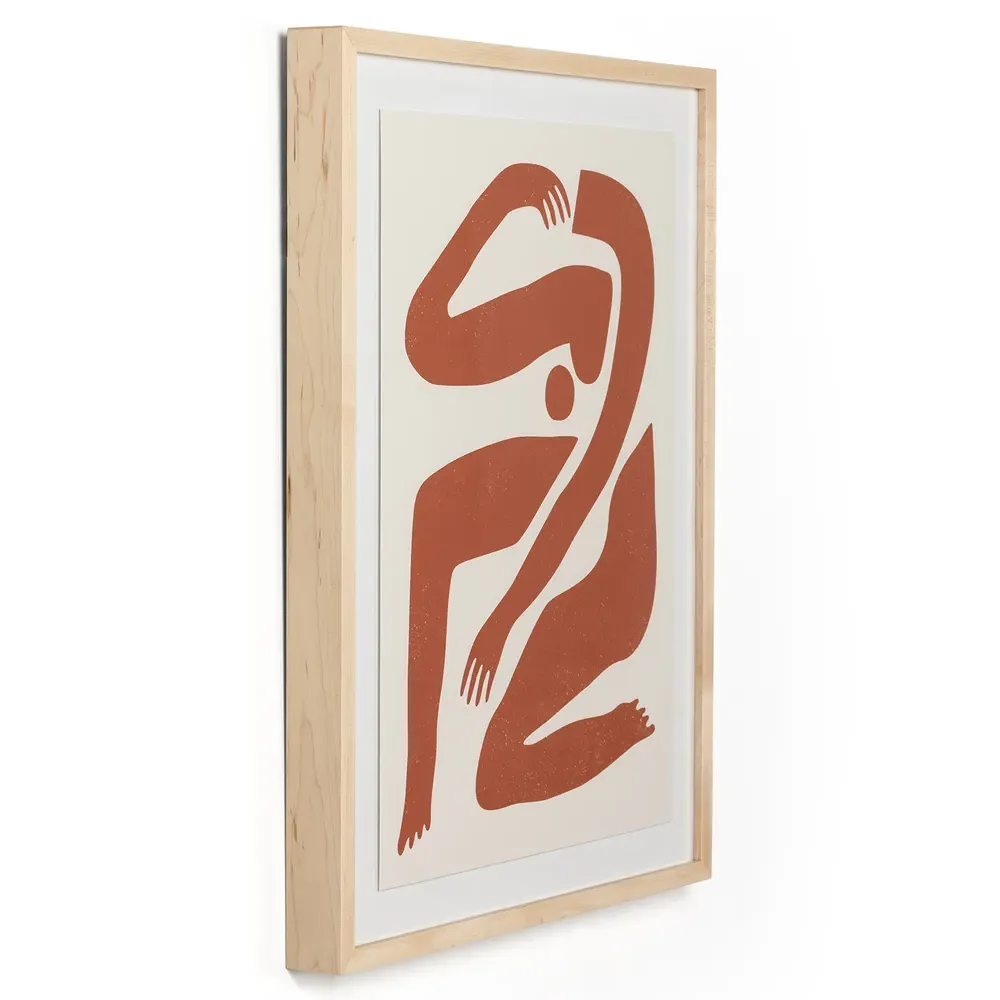 Teracotta Body Abstract Painting - Brown