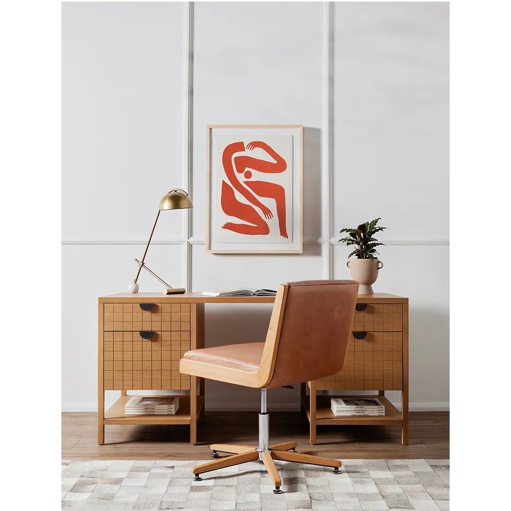 Teracotta Body Abstract Painting - Brown