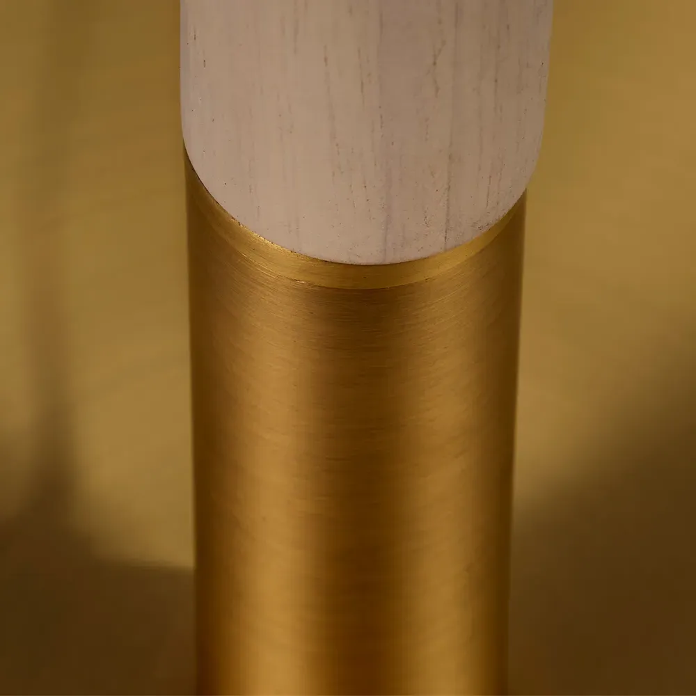 Teresa Woven Raffia Shade Floor Lamp - Natural Wood