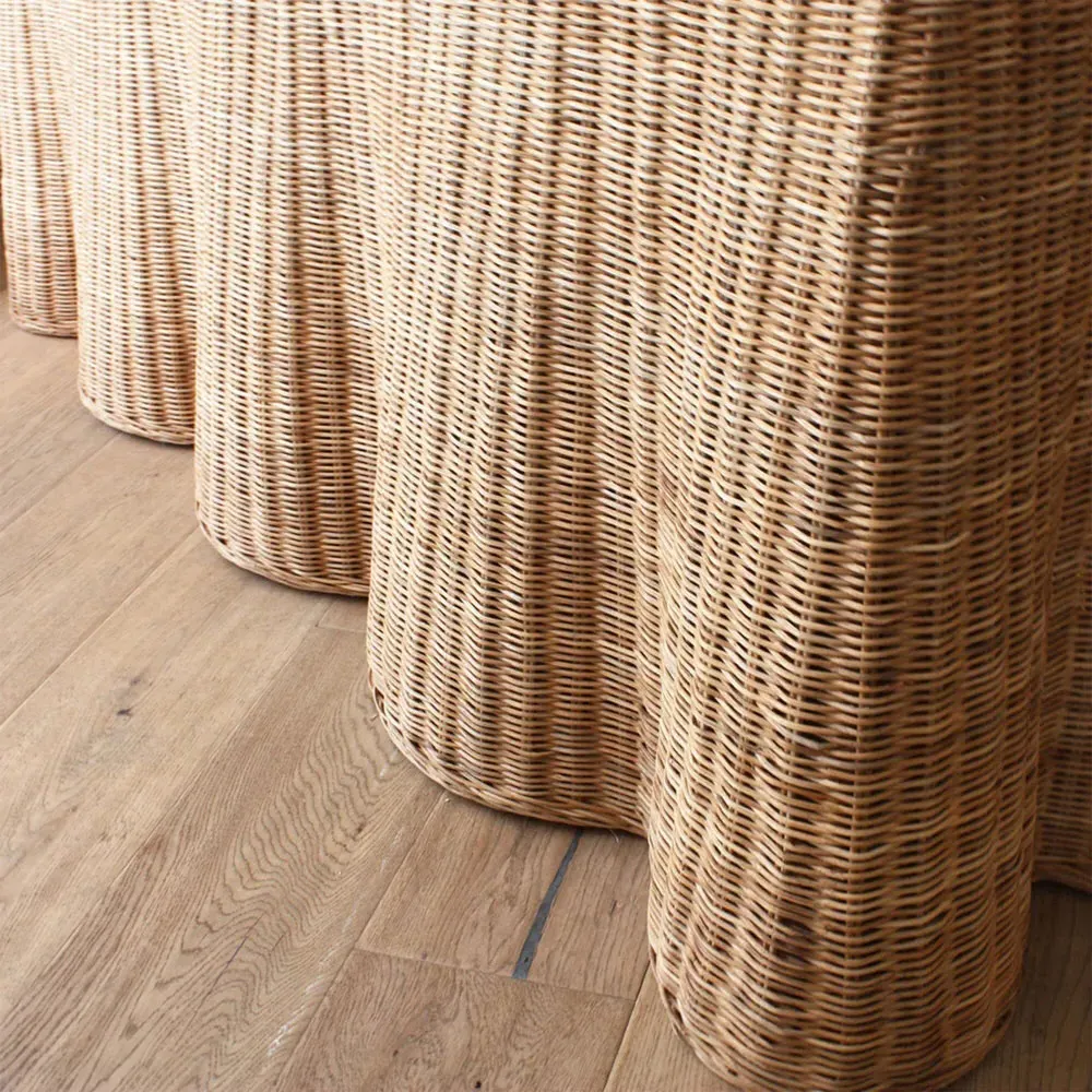 Terese Rectangular Console - Natural, Rattan