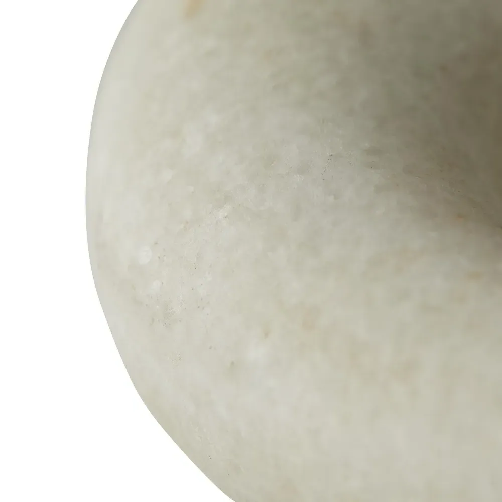 Terra Interlocking Sculpture - White, Marble