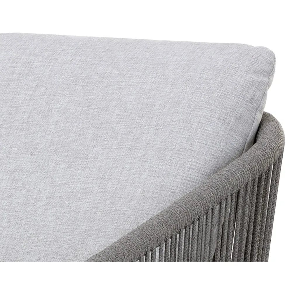 Terrell Outdoor Dining Chair - Light Grey, Woven Rope