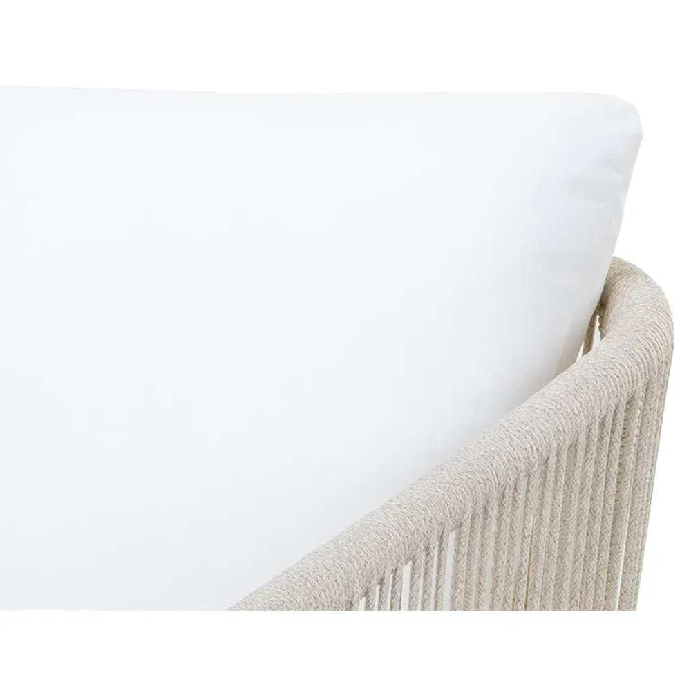 Terrell Outdoor Dining Chair - White, Woven Rope