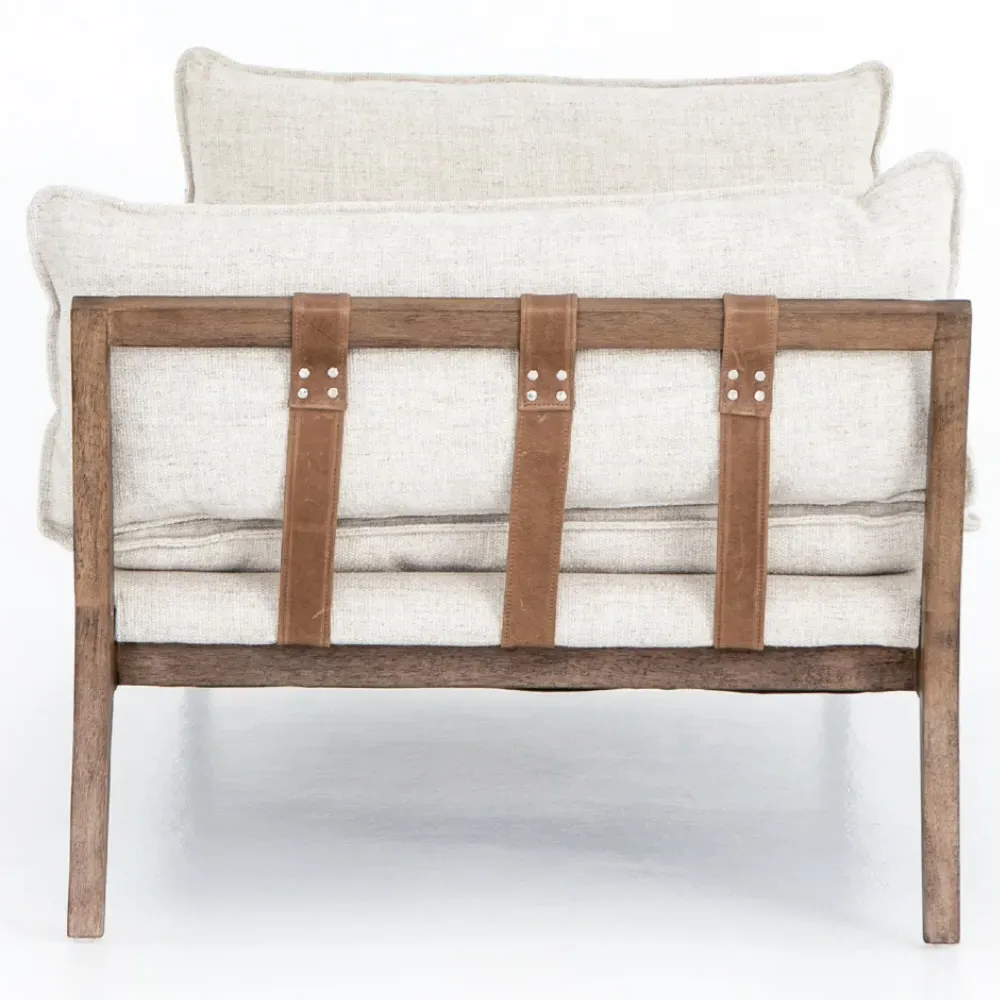 Tery Rustic Lodge Upholstered Daybed - Cream, Wood