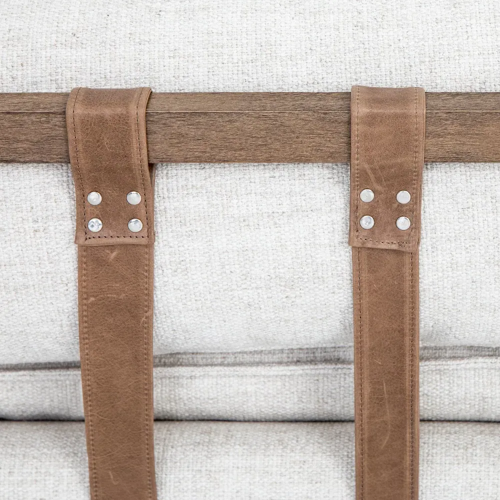 Tery Rustic Lodge Upholstered Daybed - Cream, Wood