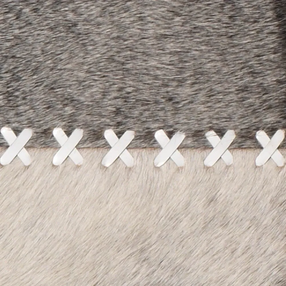 Tessa Round Wall Mirror - Grey, Hide