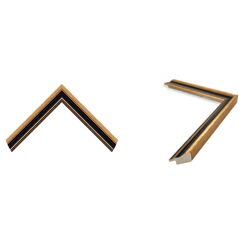 Thalina Nature Gold Frame Illustration - Grey