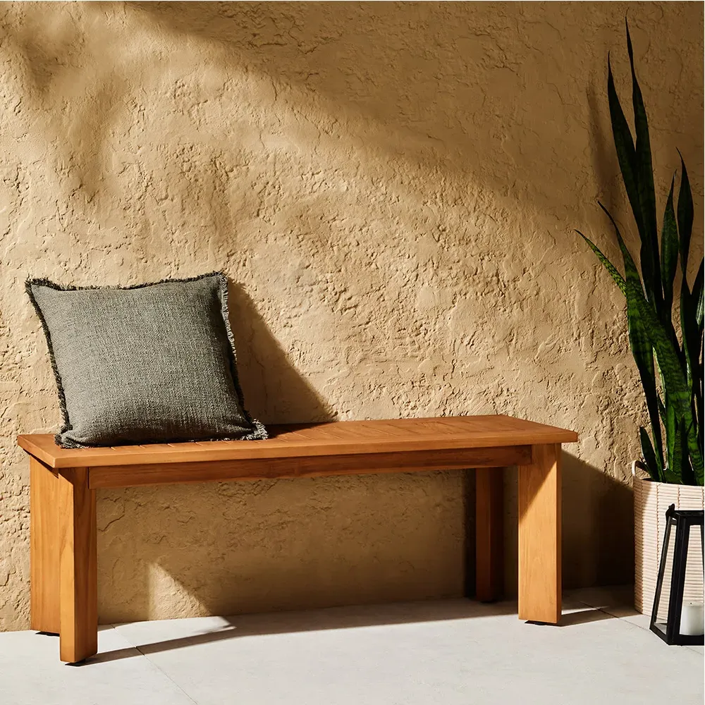 Thara Square Throw Pillow with Fringe - Olive Green