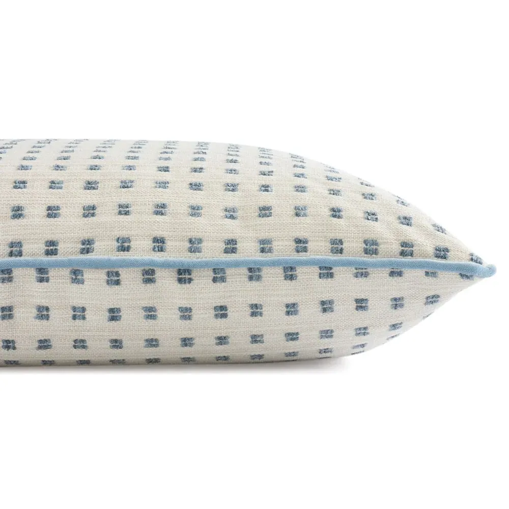 Thatcher Embroidered Throw Pillow - Blue