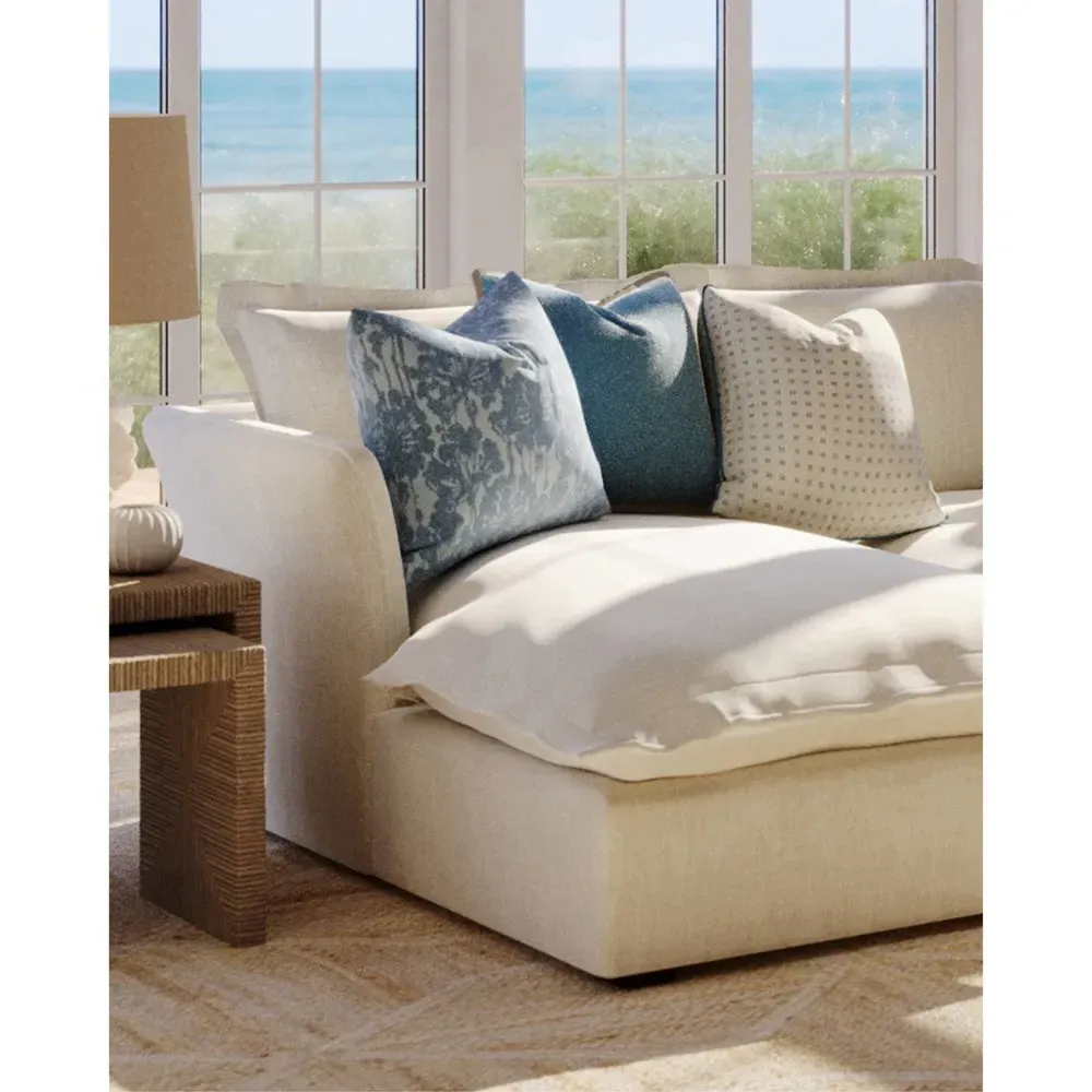 Thatcher Embroidered Throw Pillow - Blue