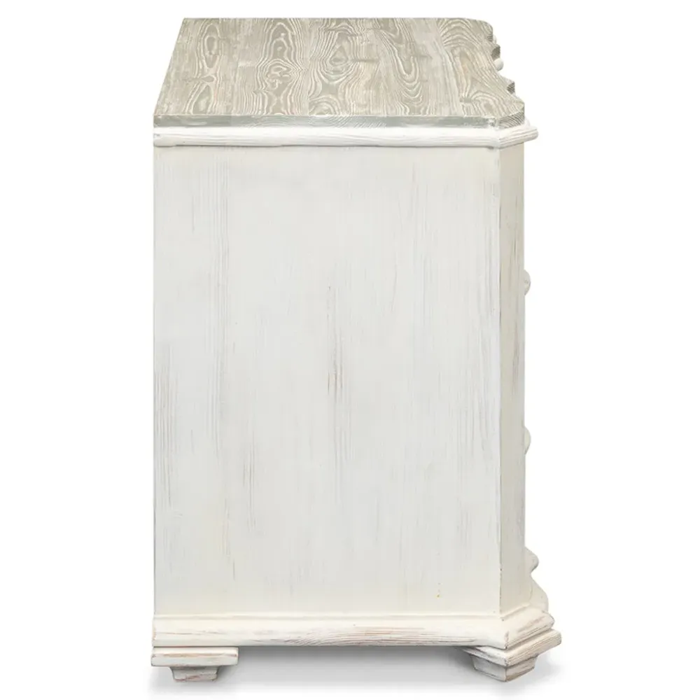 Thavriel Nightstand - White, Pine Wood