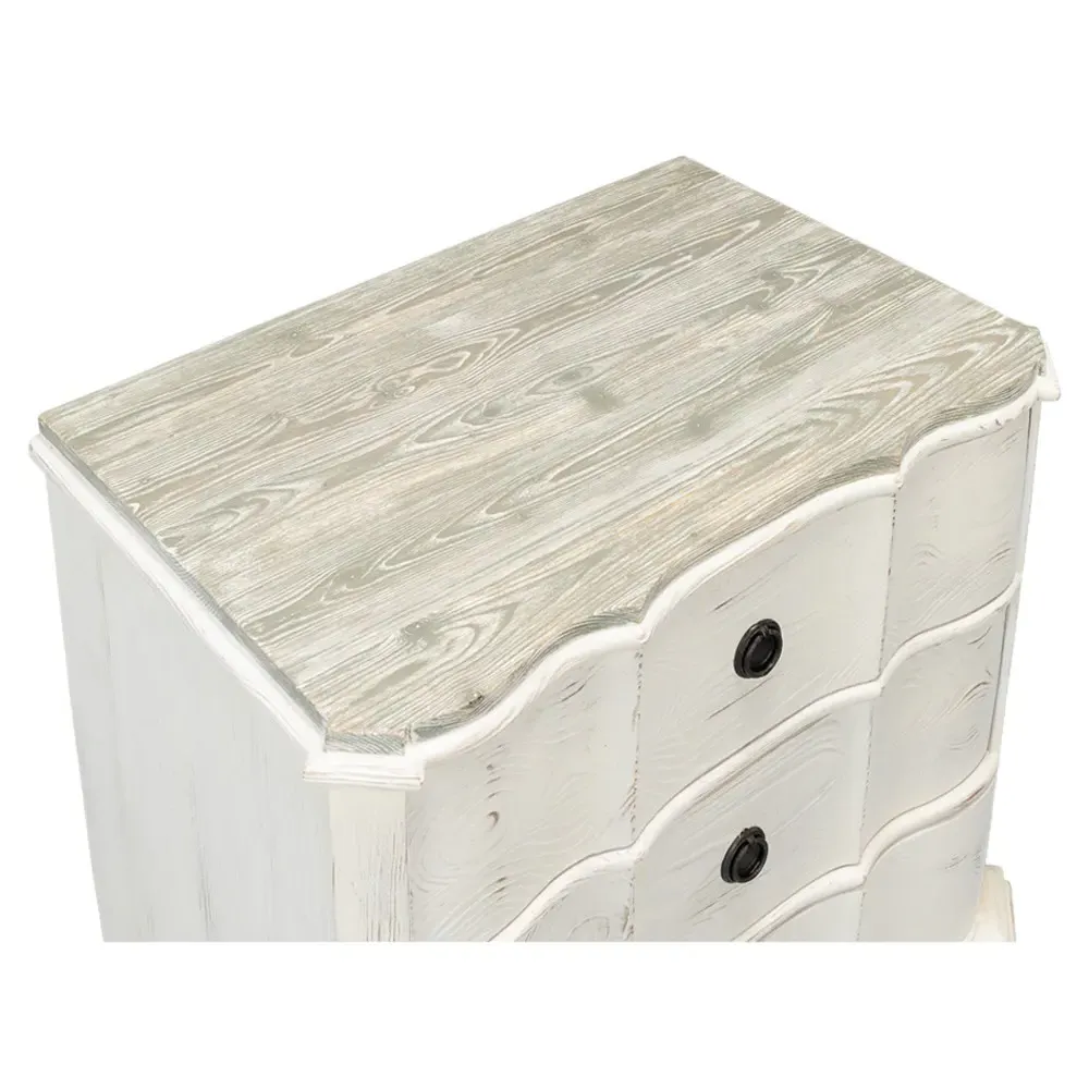 Thavriel Nightstand - White, Pine Wood