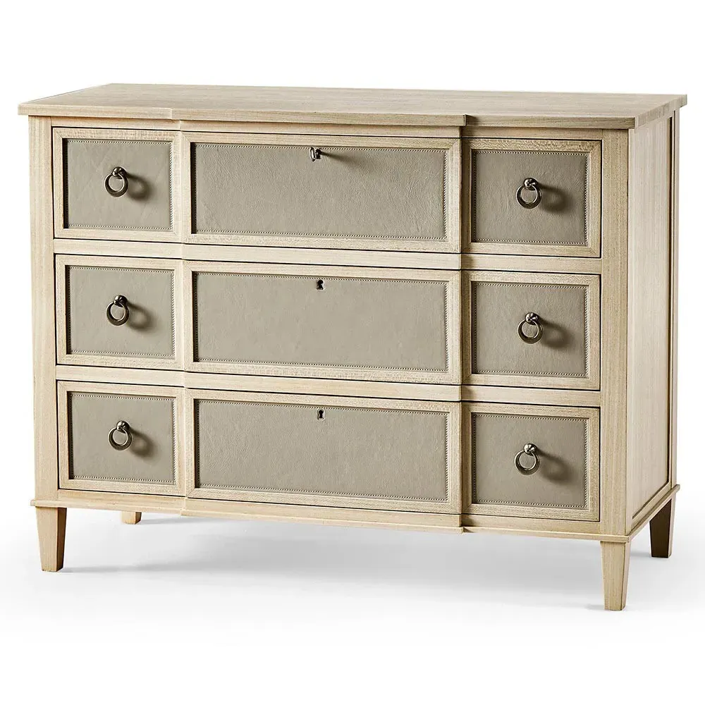 Thayer Nightstand - Brown, Leather