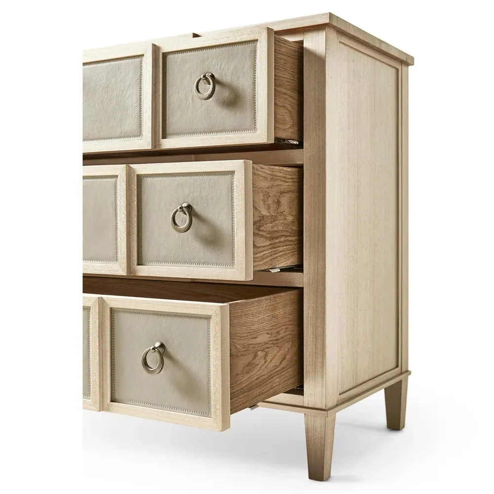 Thayer Nightstand - Brown, Leather