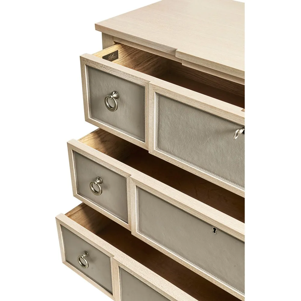 Thayer Nightstand - Brown, Leather