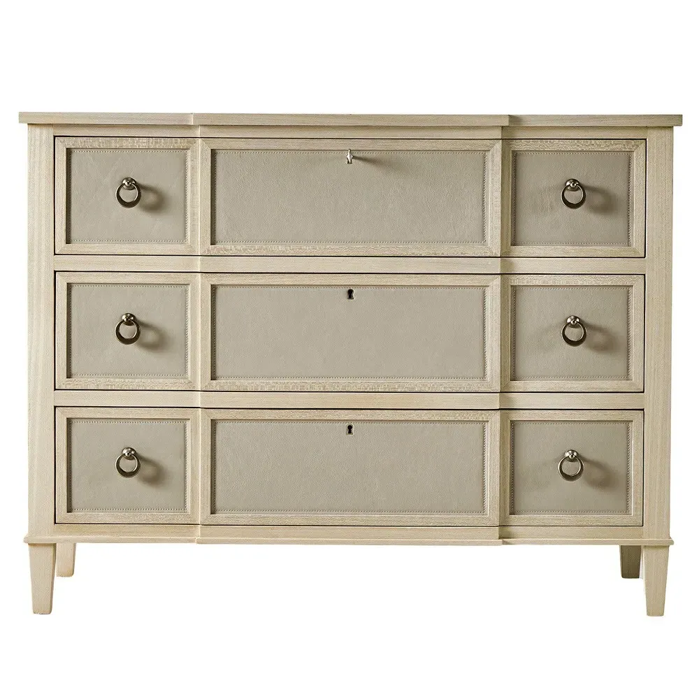 Thayer Nightstand - Brown, Leather