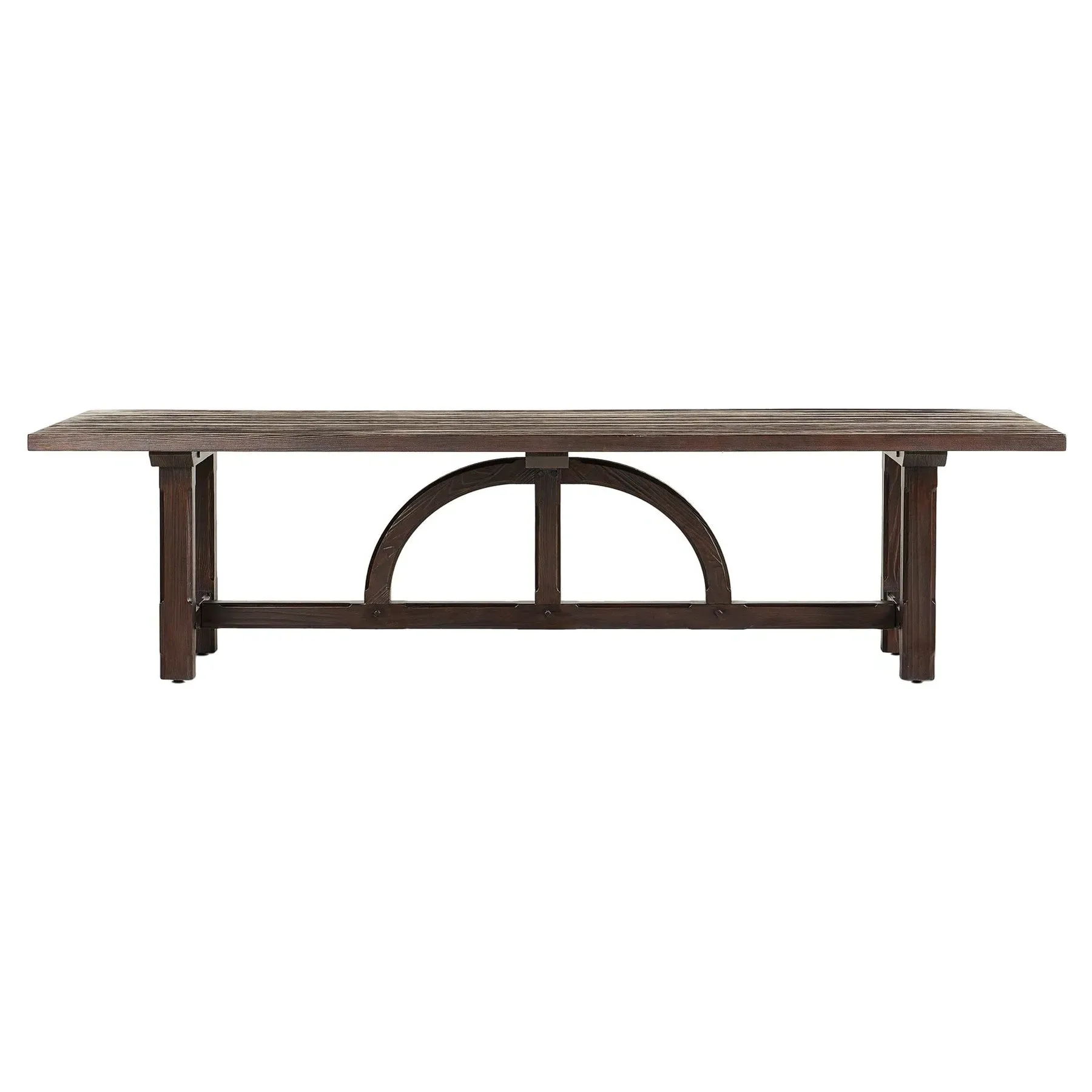 The Arch Rectangular Dining Table - Brown, Pine Wood image