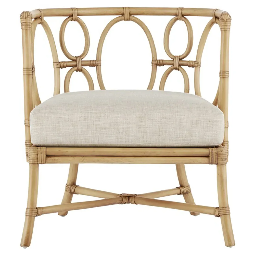 Theo Barrel Chair - Beige, Natural Rattan image