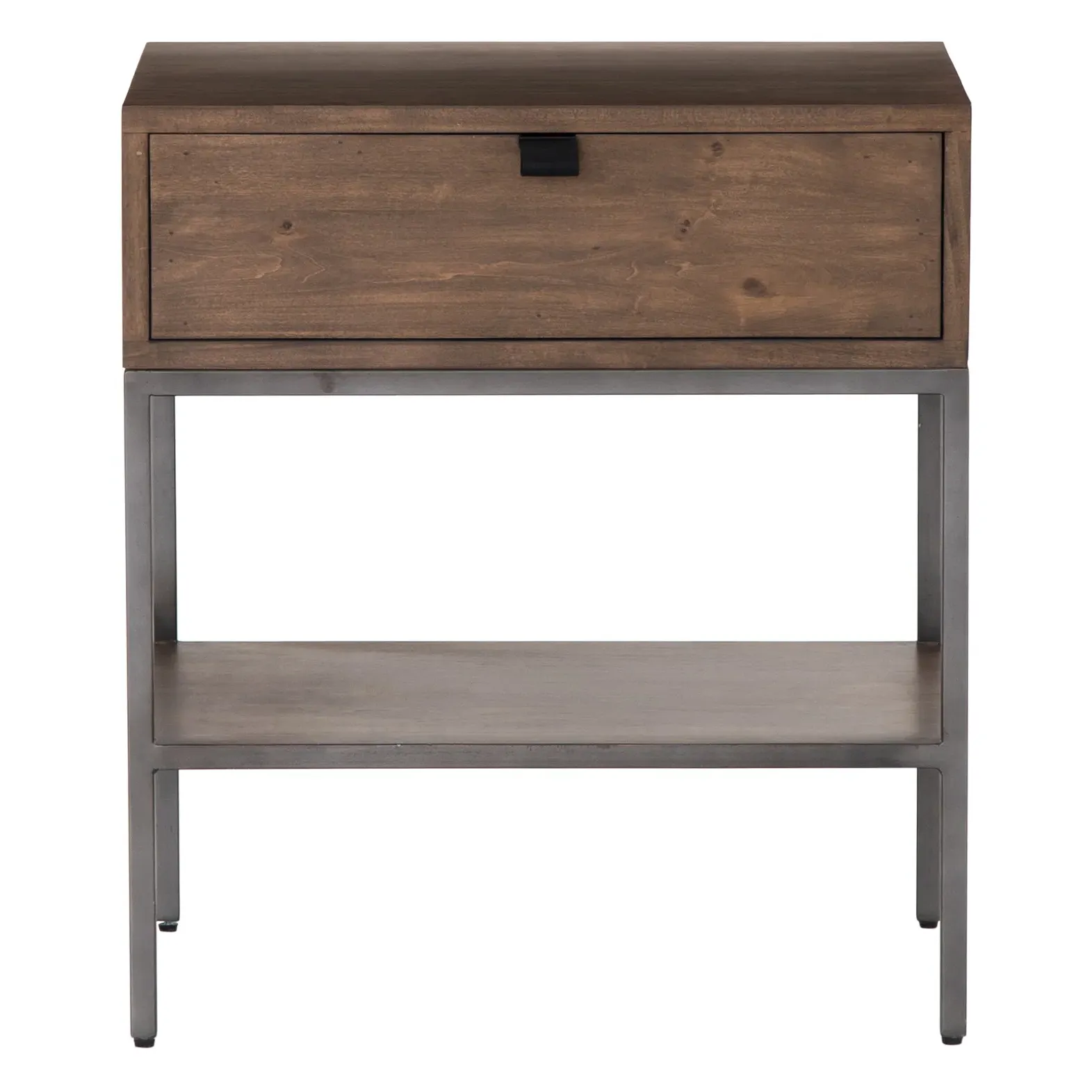 Theodore 1 Drawer Nightstand - Brown, Poplar Wood image