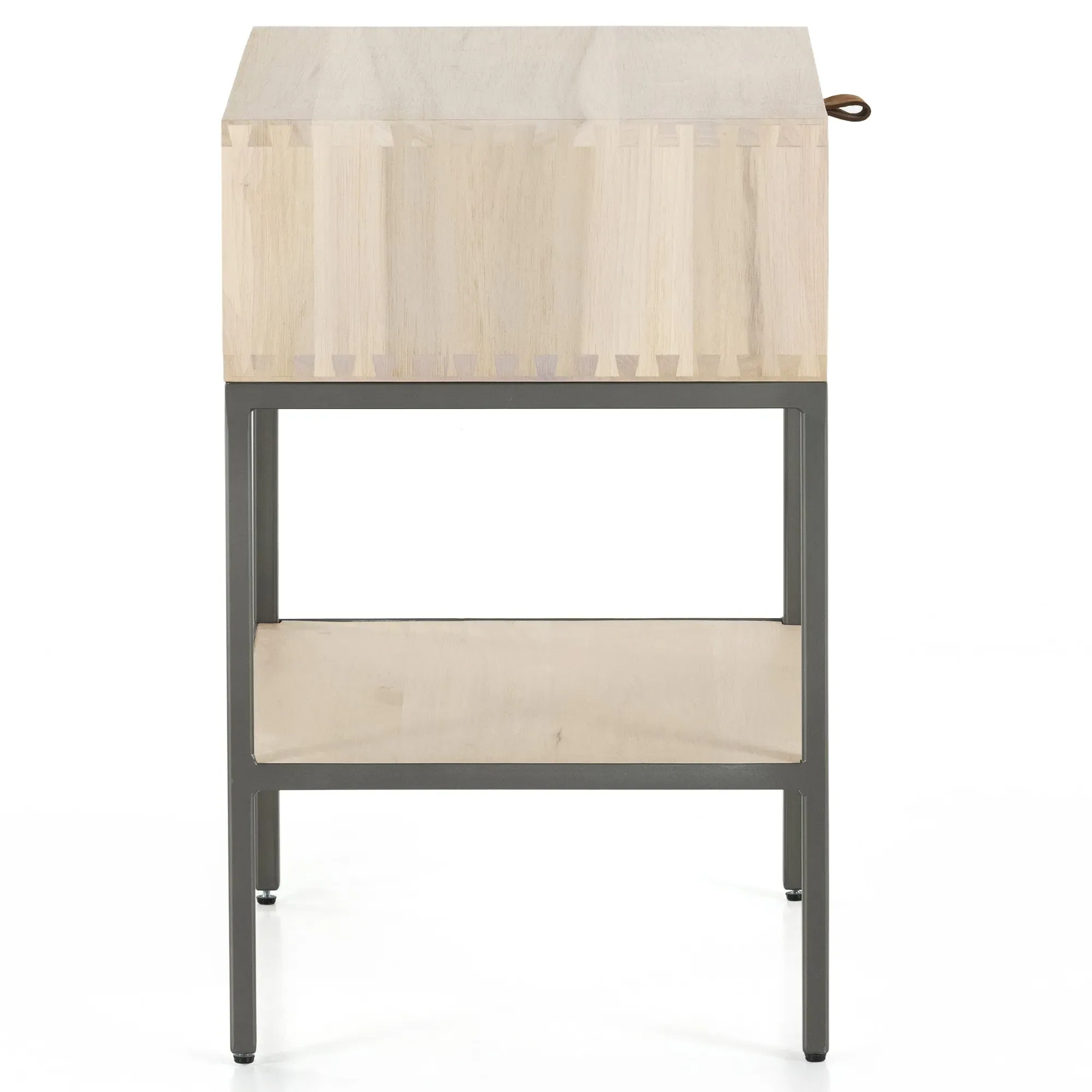 Theodore 1 Drawer Nightstand - Dove White, Poplar Wood