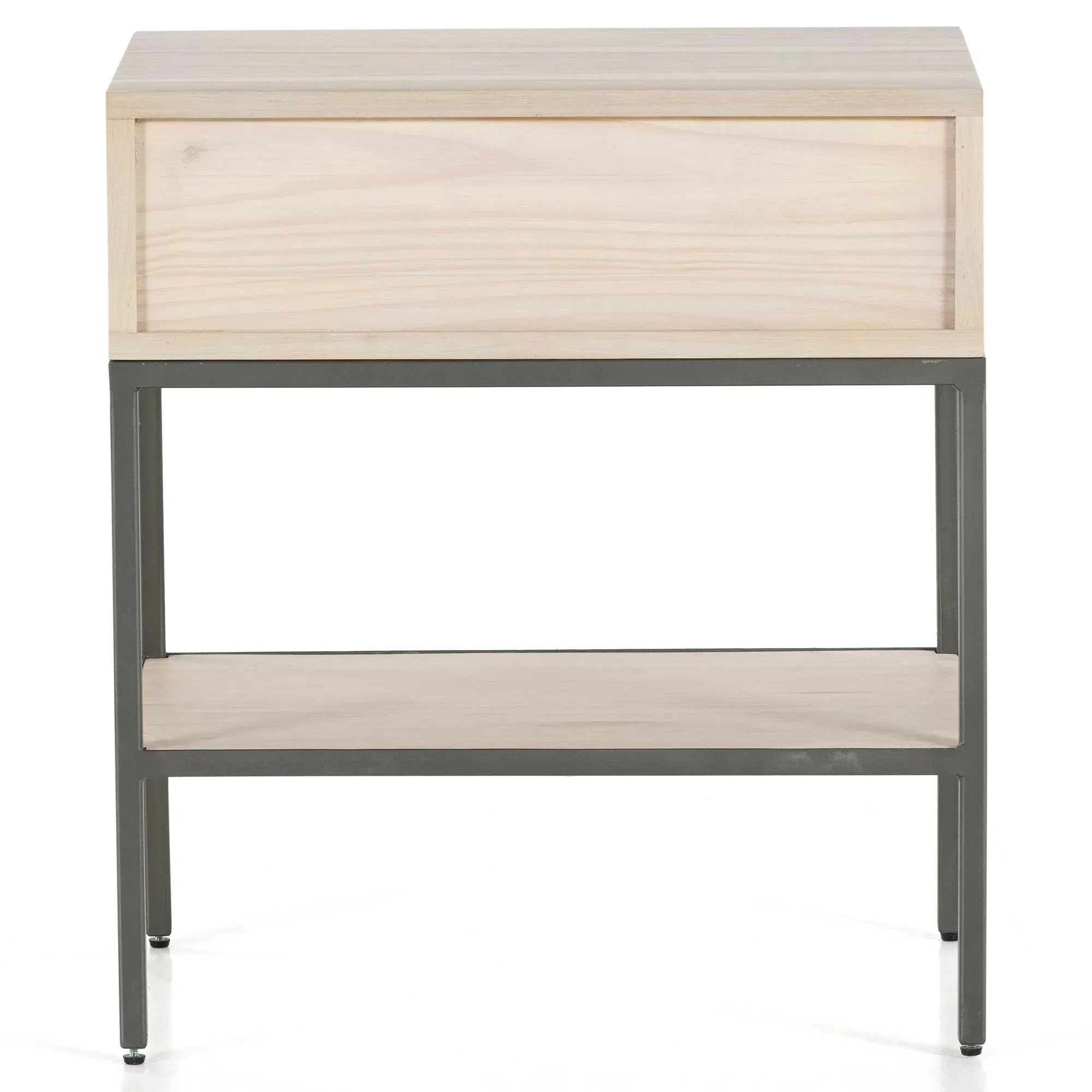 Theodore 1 Drawer Nightstand - Dove White, Poplar Wood