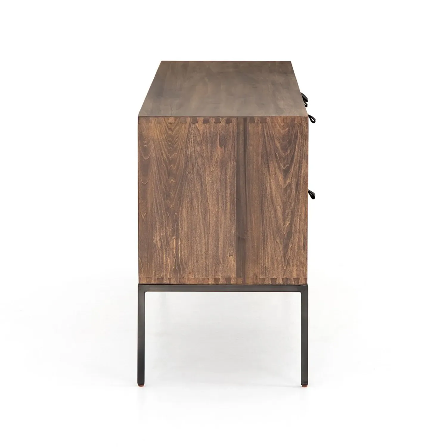 Theodore 2 Drawer 2 Door Media Cabinet - Brown, Poplar Wood