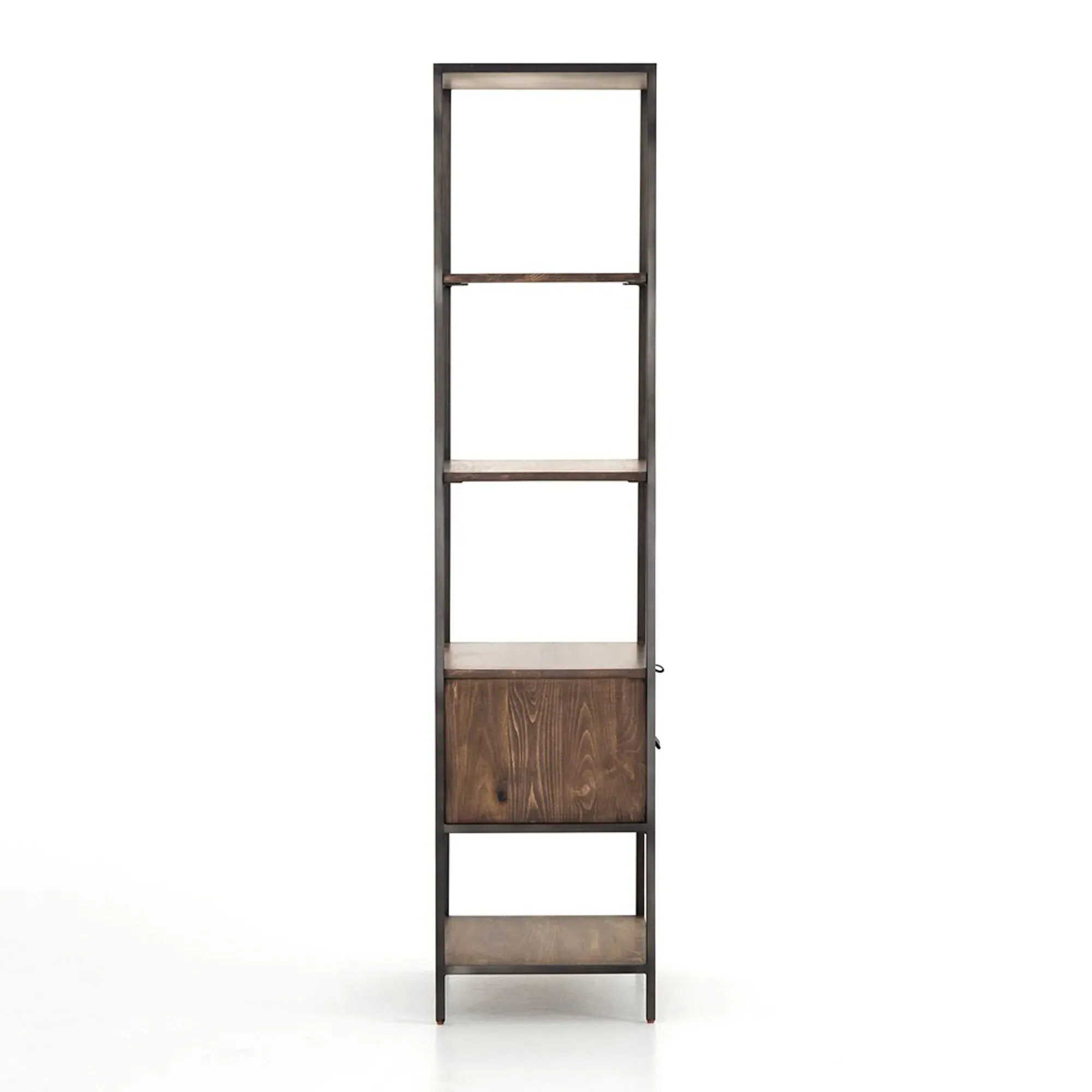 Theodore 2 Drawer Display Bookcase - Brown, Poplar Wood