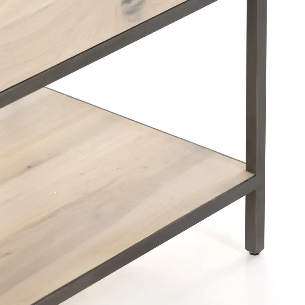 Theodore 2 Drawer Display Bookcase - Dove White, Poplar Wood