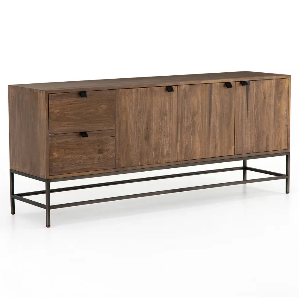 Theodore 3 Door 2 Drawer Sideboard - Brown, Poplar Wood