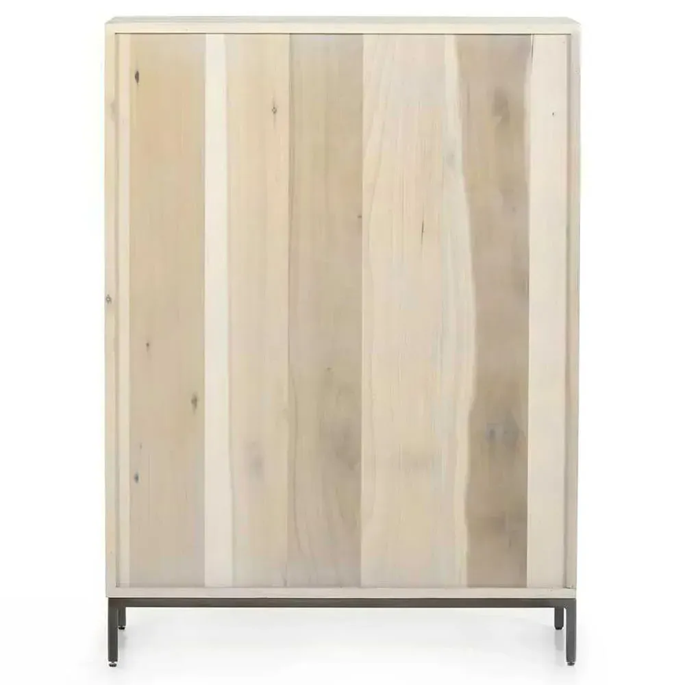 Theodore 5 Drawer Tall Chest Dresser - White, Wood