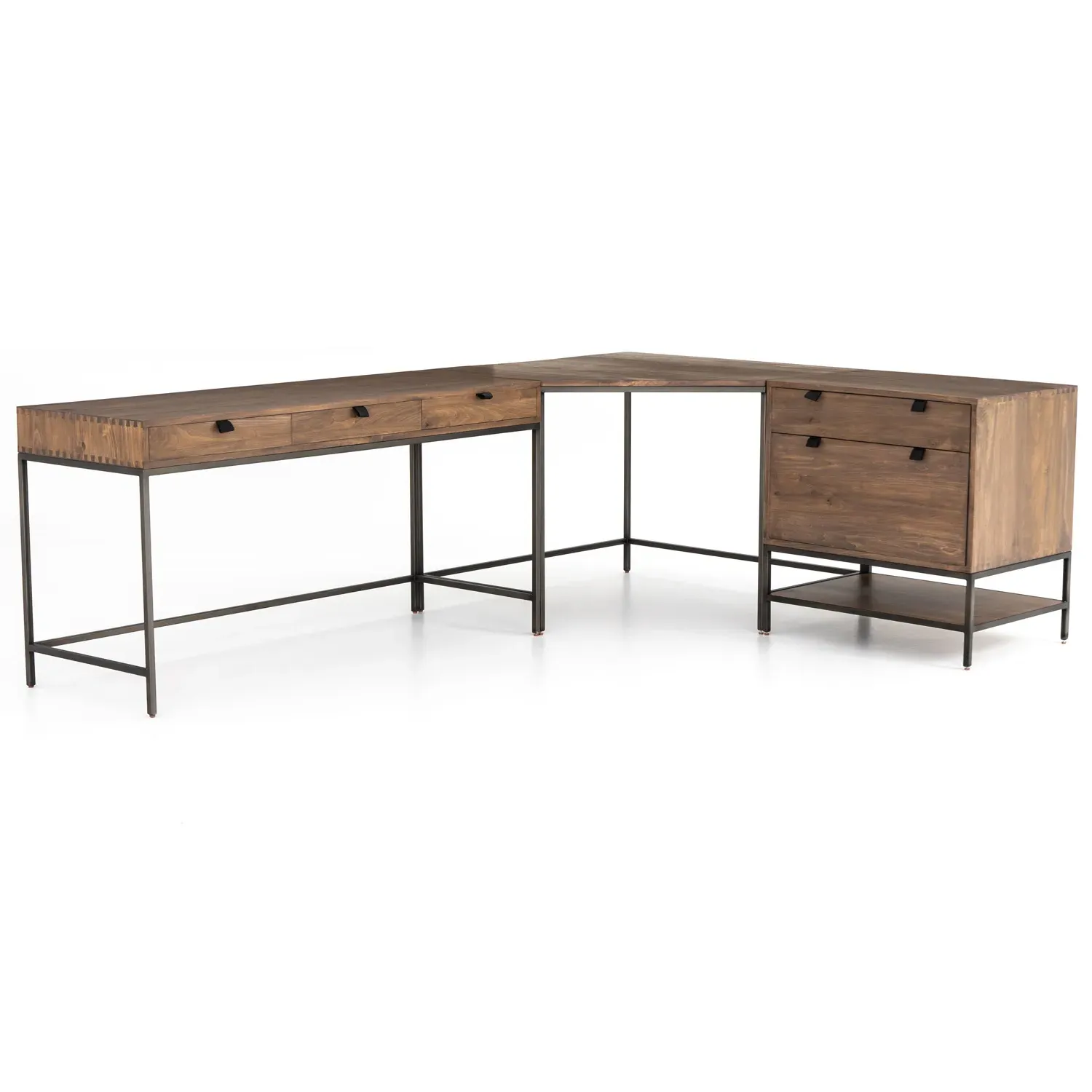 Theodore Corner Desk - Brown, Wood