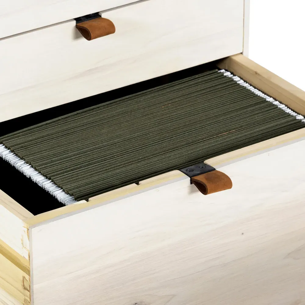 Theodore Executive Desk - Dove White, Poplar Wood