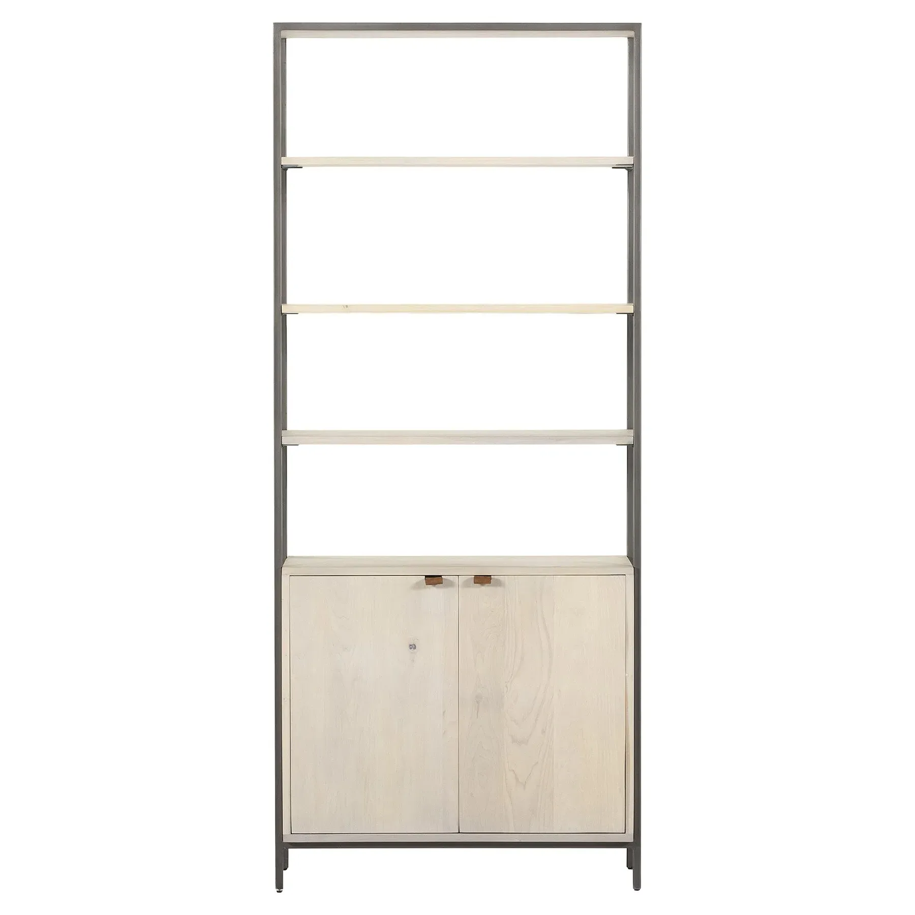 Theodore Open Back Bookcase - Dove White, Pine Wood