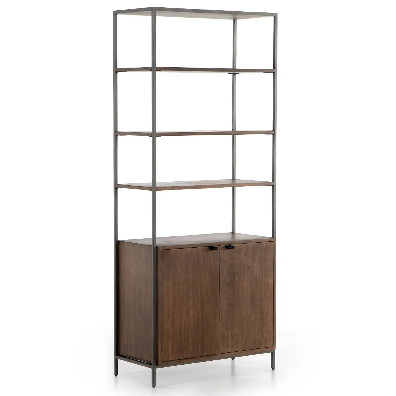 Theodore Open Back Display Bookcase - Brown, Poplar Wood