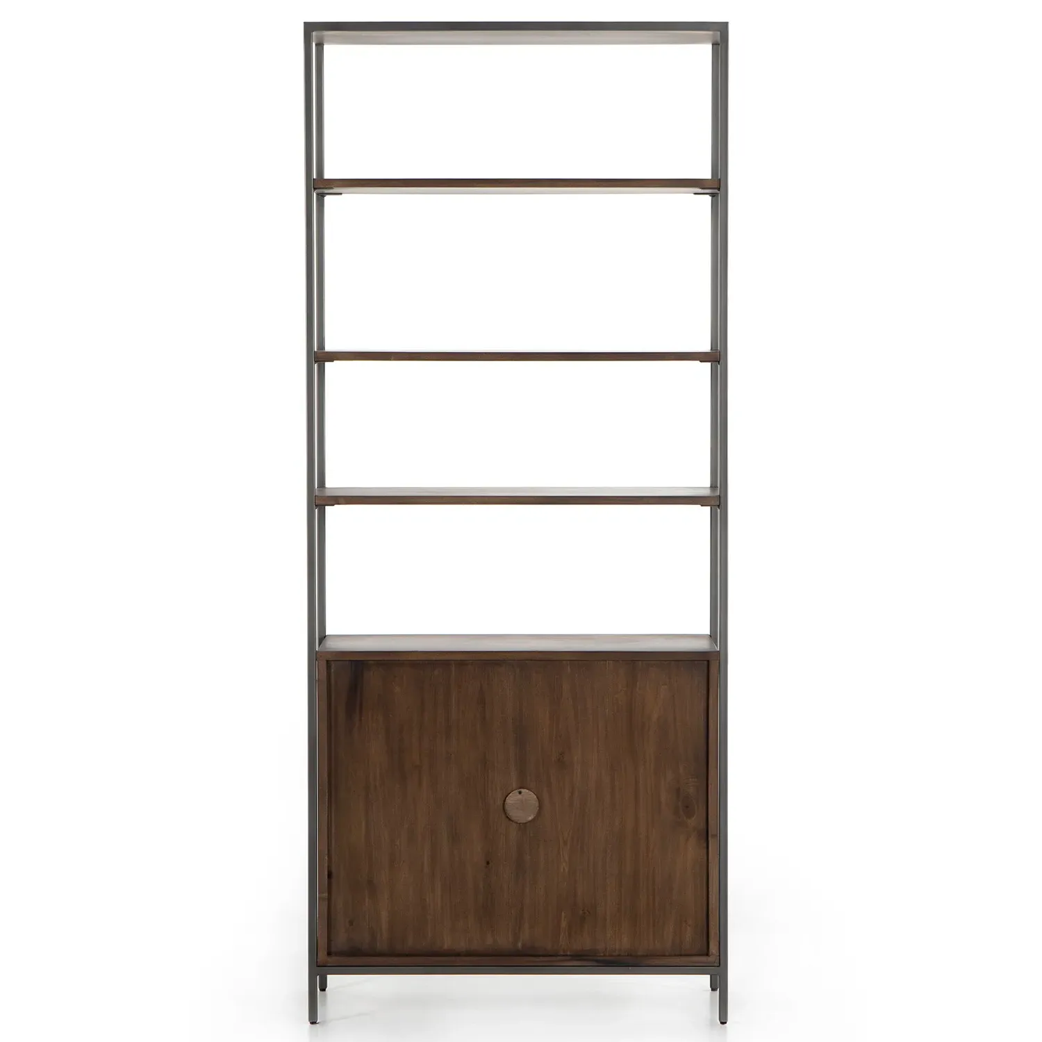 Theodore Open Back Display Bookcase - Brown, Poplar Wood