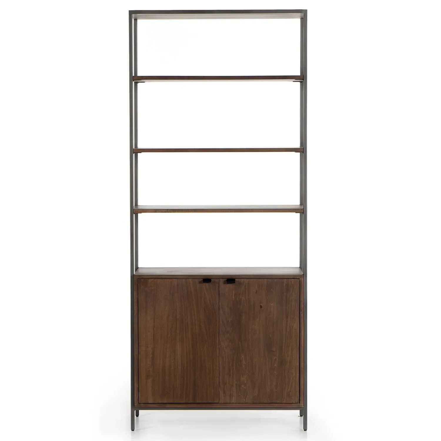 Theodore Open Back Display Bookcase - Brown, Poplar Wood