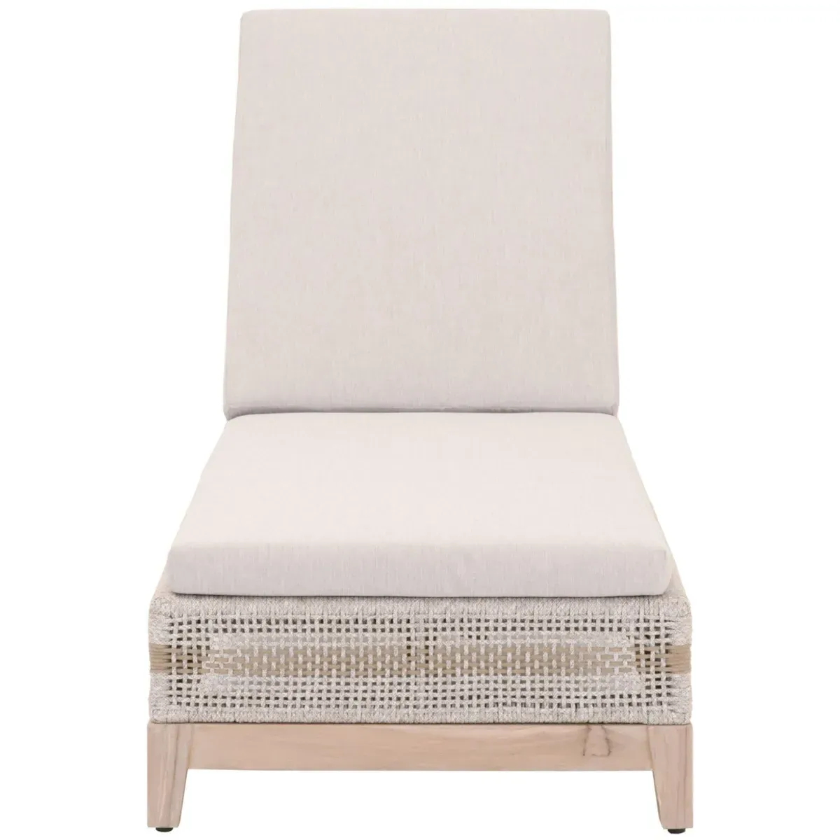 Theodore Outdoor Chaise Lounge - Grey, Teak