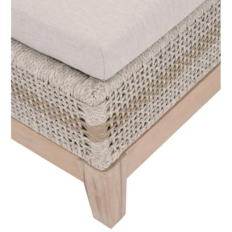 Theodore Outdoor Chaise Lounge - Grey, Teak